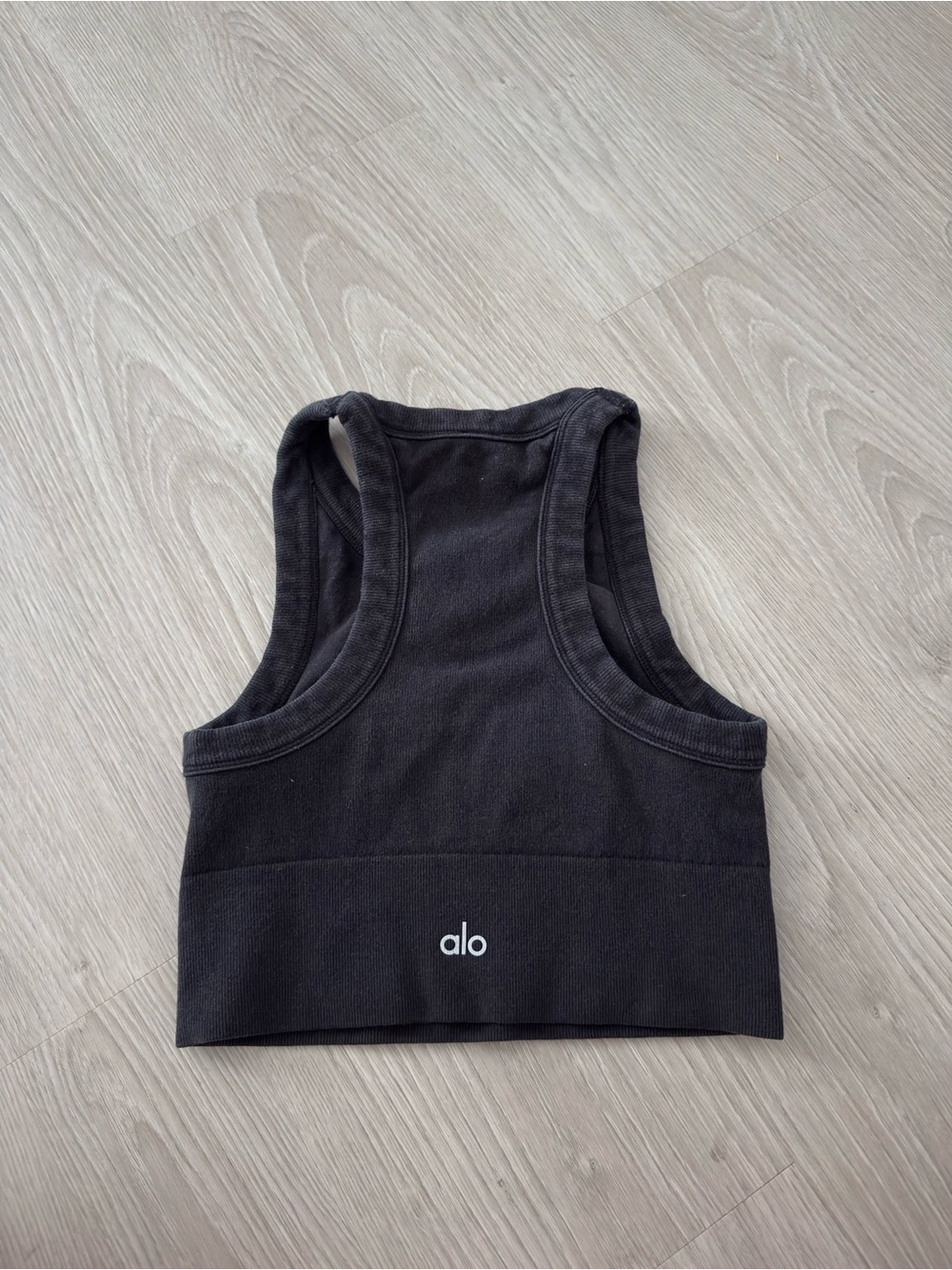 ALO Yoga Black Racerback Tank Top